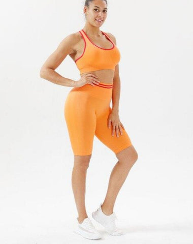 shopsharpe.com Activewear orange 2pcs / S / China Warrior Seamless Fitness Shorts & Workout Top