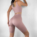 shopsharpe.com Activewear Pink / M Dune Seamless Yoga Shorts & Workout Top Set