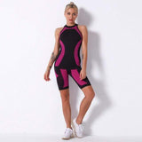 shopsharpe.com Activewear Purple/Black / L Oasis Seamless Fitness Shorts & Top Set