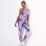 shopsharpe.com Activewear Purple / S Maya Tie-dye One Piece Fitness Jumpsuit