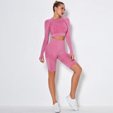 shopsharpe.com Activewear shirt shorts pink / L Seamless High Waist Cycling Short and Top Set