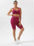 shopsharpe.com Activewear wine 2pcs / M / China Warrior Seamless Fitness Shorts & Workout Top