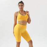 shopsharpe.com Activewear yellow 2pcs / L / China Warrior Seamless Fitness Shorts & Workout Top