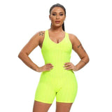 shopsharpe.com Activewear Yellow / S Spark One Piece Textured Fitness Playsuit