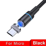 shopsharpe.com Black For Micro / 2m ProCharge 360 Degree Rotating Magnetic Fast Charging Phone Cable