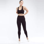 shopsharpe.com Black / M SVOKOR Seamless Women set Workout Fitness Clothes For Women High Waist Push Up Leggings Bra Gym Pants Elasticity Running