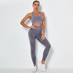 shopsharpe.com bra legging gray / S Seamless High Waist Compression Leggings and Top Set