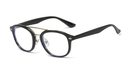 shopsharpe.com C1 bright black 45822 TR90 Anti-blue Light Rice Nail Glasses Frames Men Women Optical Fashion Computer Glasses