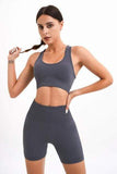 shopsharpe.com Fitness Shorts gray / L Vigor 2 Piece Seamless Yoga Short & Top Set