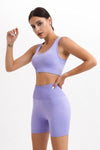 shopsharpe.com Fitness Shorts Light purple / S Vigor 2 Piece Seamless Yoga Short & Top Set