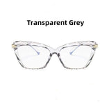 shopsharpe.com Glasses 2 Transparent Grey Women's Oversized Cat Eye Anti-Blue Light Glasses