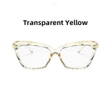 shopsharpe.com Glasses 4 Transparent Yellow Women's Oversized Cat Eye Anti-Blue Light Glasses