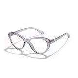 shopsharpe.com grey / China Anti Blue Light Glasses Frame Women's Eyeglass Cat eye Frame Computer Eyeglasses Vintage Women Spectacles Transparent Frames