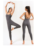 shopsharpe.com Jumpsuit Gray / M Sutra One Piece Seamless Fitness & Yoga Jumpsuit