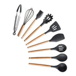 shopsharpe.com Kitchen Accessories Black / 9PCSA KitRules Non-stick Silicone Utensil Set