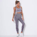 shopsharpe.com Leggings Set purple set / L Camo Seamless Fitness Leggings & Top Set