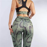 shopsharpe.com Leggings Set Snake Print Effect 2 Piece Activewear Fitness Set