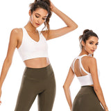 shopsharpe.com Naked-Feel Sexy Yoga Set Fitness Clothing Sports Outfit For Women Withe Yoga Bra Set Workout Clothes Gym Wear Sport Activewear