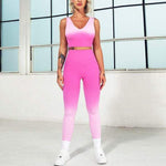 shopsharpe.com purple pink / L Waves 2 Piece Tie Dye Gradient Activewear Set
