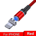 shopsharpe.com Red For iPhone / 2m ProCharge 360 Degree Rotating Magnetic Fast Charging Phone Cable