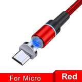 shopsharpe.com Red For Micro / 2m ProCharge 360 Degree Rotating Magnetic Fast Charging Phone Cable
