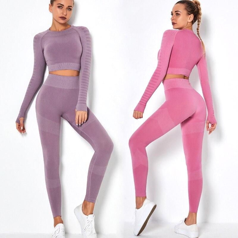 Legging Set Seamless High Waist Compression Leggings and Top Set – shopsharpe.com