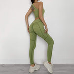 shopsharpe.com Seamless Yoga Women Suit 2 Piece Sports Sets Female Workout Wear Moderate Support Sport Bra Leggings High Waist Fitness Clothing
