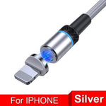 shopsharpe.com Silver For iPhone / 2m ProCharge 360 Degree Rotating Magnetic Fast Charging Phone Cable