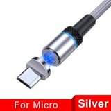 shopsharpe.com Silver For Micro / 2m ProCharge 360 Degree Rotating Magnetic Fast Charging Phone Cable