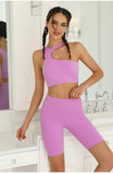 shopsharpe.com Yoga Shorts & Top Set Active Plus Push Up Fitness Shorts & Workout Top